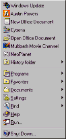 start menu